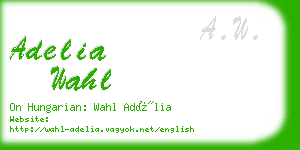 adelia wahl business card